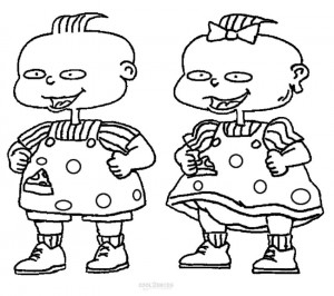 Phil and Lil Rugrats Coloring Pages