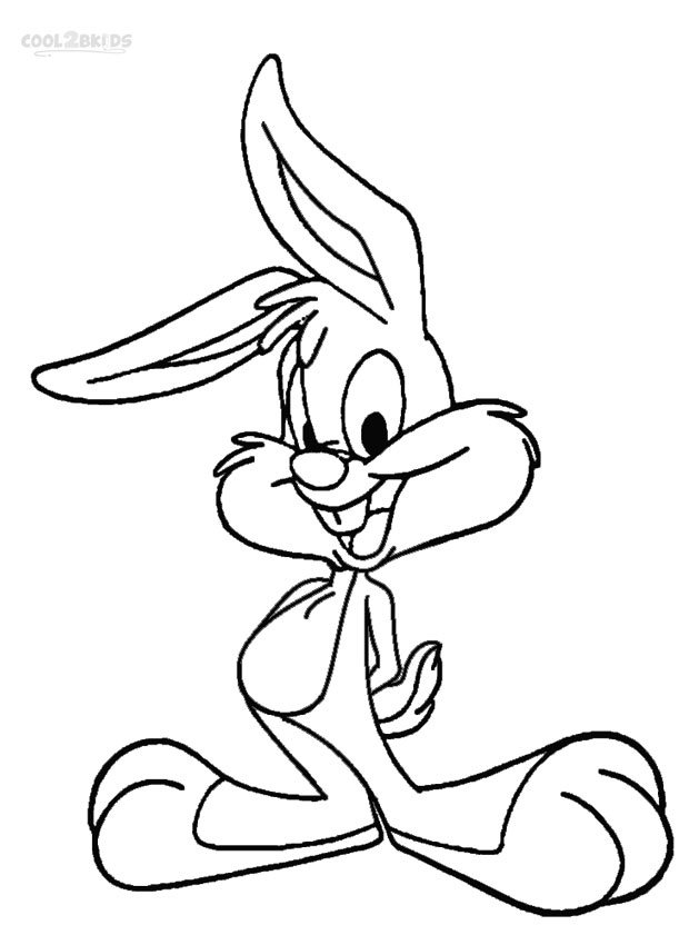 bunny bugs coloring printable lola gangster head cartoon cool2bkids sheets getcolorings jr tunes looney baby cartoons