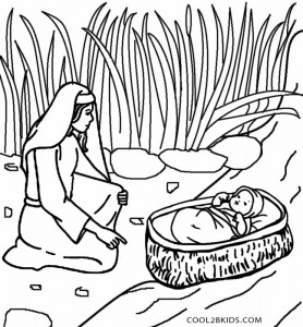 Baby Moses Coloring Pages