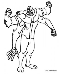 Ben 10 Four Arms Coloring Pages