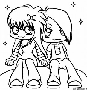 Emo Coloring Pages