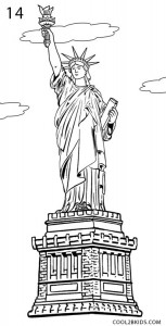 How to Draw the Statue of Liberty Step 14