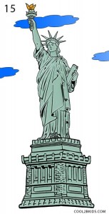 How to Draw the Statue of Liberty Step 15