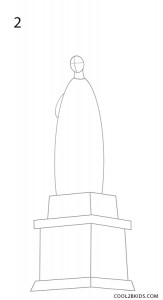 How to Draw the Statue of Liberty Step 2