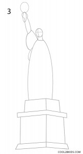 How to Draw the Statue of Liberty Step 3