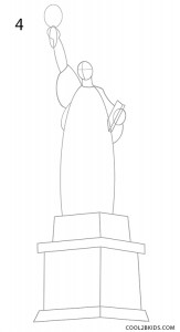 How to Draw the Statue of Liberty Step 4