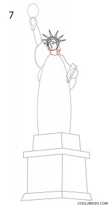 How to Draw the Statue of Liberty Step 7