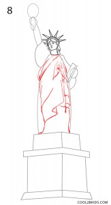 How to Draw the Statue of Liberty Step 8