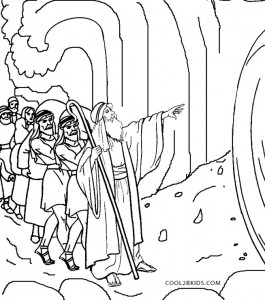 Moses Coloring Pages Red Sea Crossing