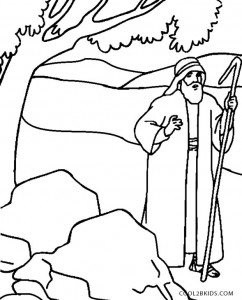 Moses Coloring Pages for Preschoolers