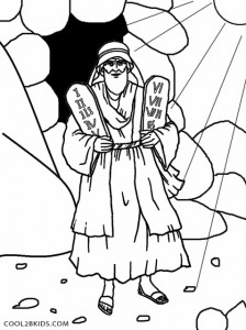 Moses Ten Commandments Coloring Pages