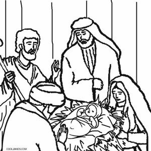 Nativity Scene Coloring Pages to Print