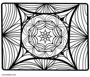 Square Kaleidoscope Coloring Pages