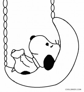 Baby Snoopy Coloring Pages