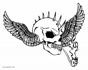 Evil Skull Coloring Pages