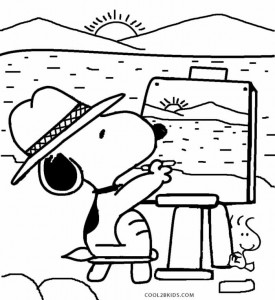 Free Snoopy Coloring Pages