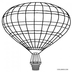 Hot Air Balloon Basket Coloring Page