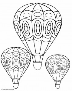 Hot Air Balloon Coloring Page