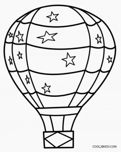 Hot Air Balloon Coloring Pages