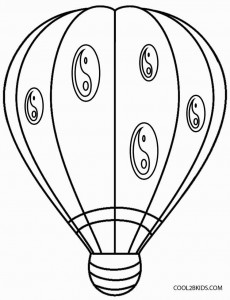 Hot Air Balloon Printable Coloring Pages