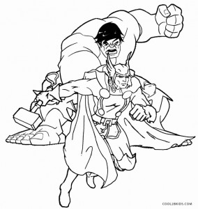 Hulk and Thor Coloring Pages