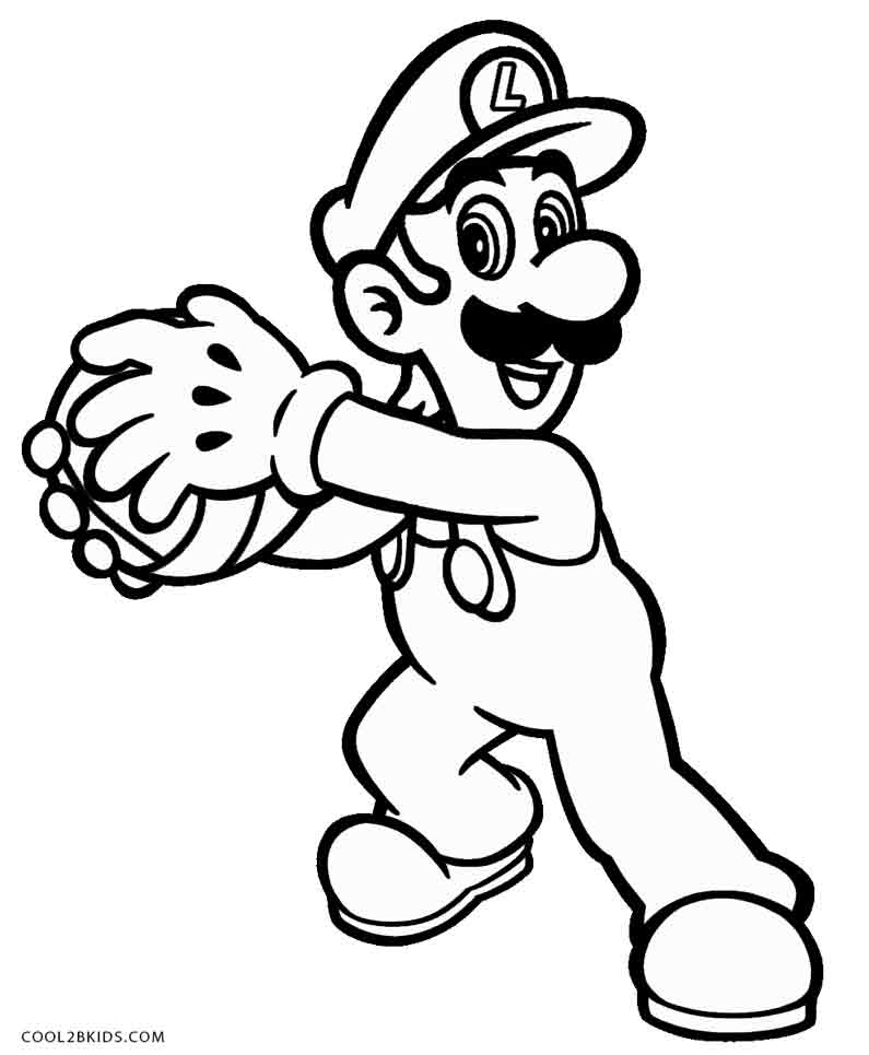 Luigi Face Coloring Pages Coloring Pages