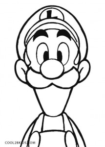 Luigi Face Coloring Page