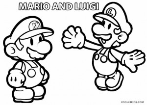 Paper Luigi Coloring Pages