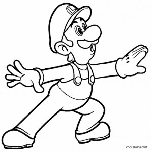 Printable Luigi Coloring Pages