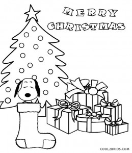 Snoopy Christmas Coloring Pages