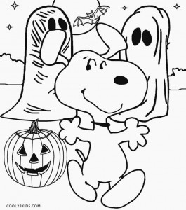 Printable Snoopy Halloween Coloring Pages 1