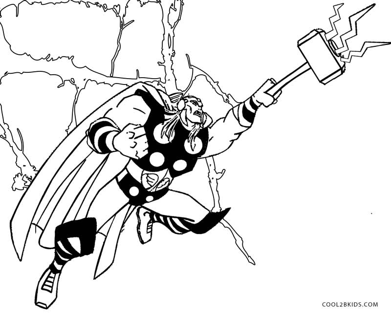 Download Printable Thor Coloring Pages For Kids