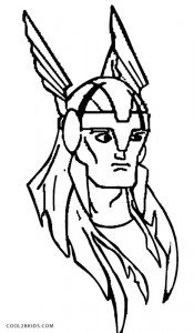 Thor Face Coloring Pages