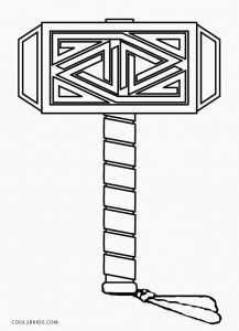 Thor Hammer Coloring Pages