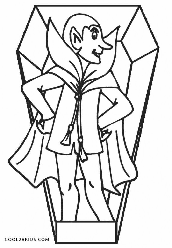 Printable Vampire Coloring Pages For Kids