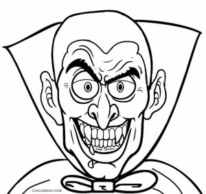 Vampire Face Coloring Page