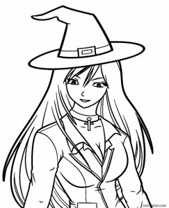 Anime Witch Coloring Pages