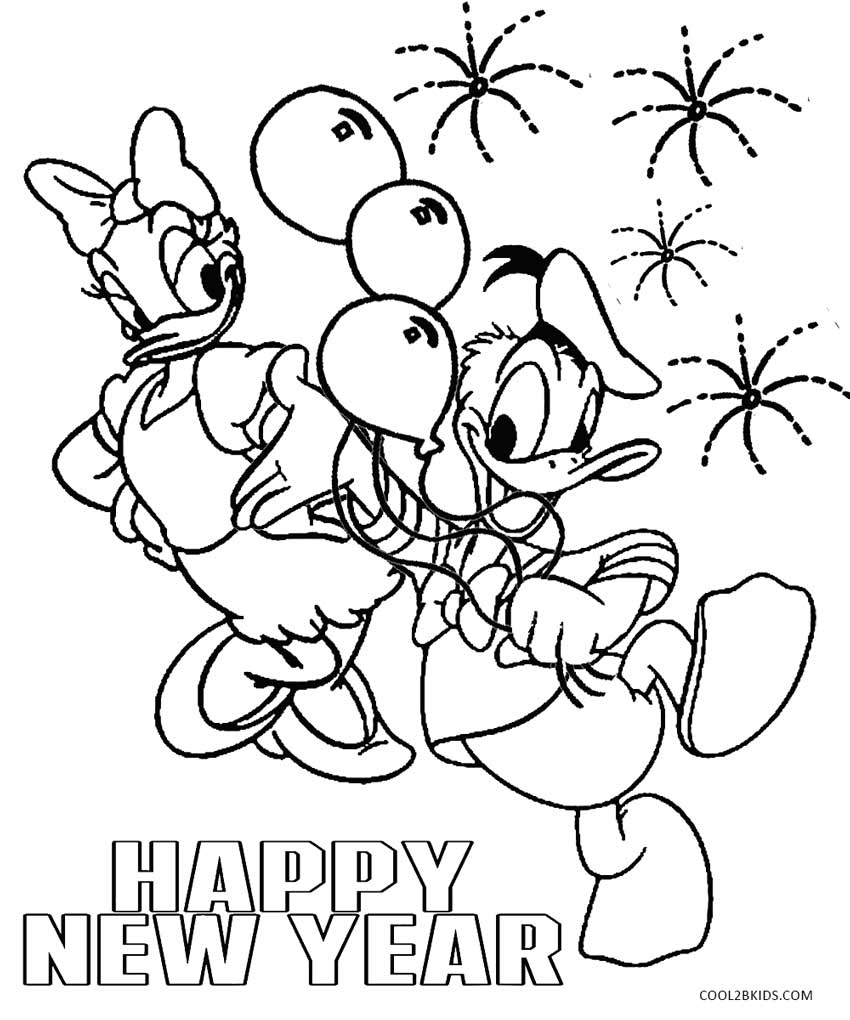 Printable New Years Coloring Pages For Kids