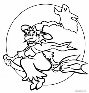 Flying Witch Coloring Pages