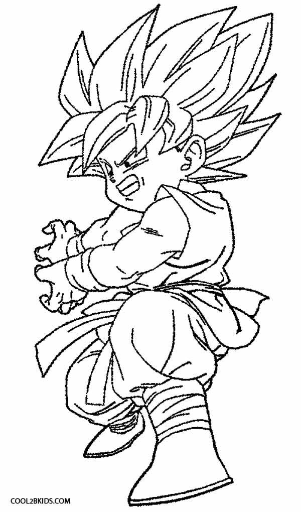 goku kamehameha coloring pages