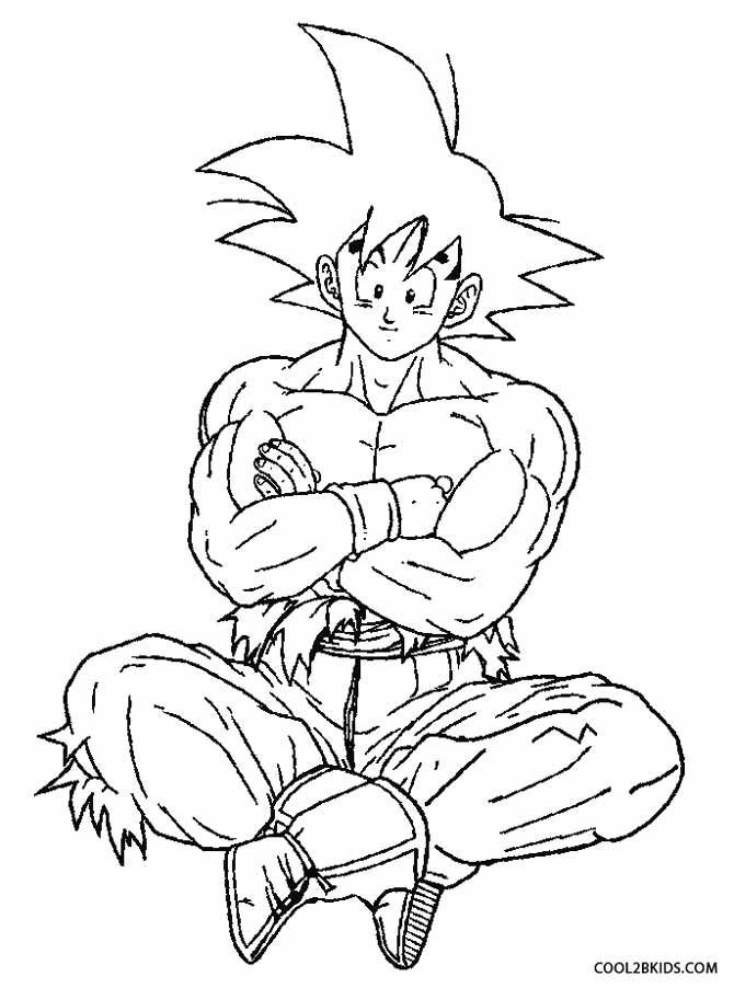 Goku On Cloud Coloring Pages - Son Goku Coloring Pages - Coloring Pages For  Kids And Adults em 2023