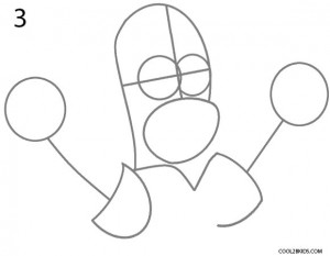 How to Draw Homer Simpson Step 3