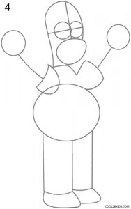 How to Draw Homer Simpson Step 4