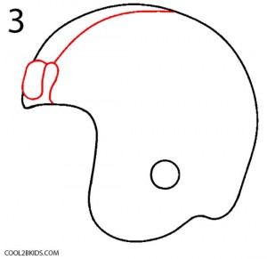 How to Draw a Football Helmet Step 3