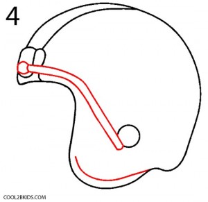 How to Draw a Football Helmet Step 4