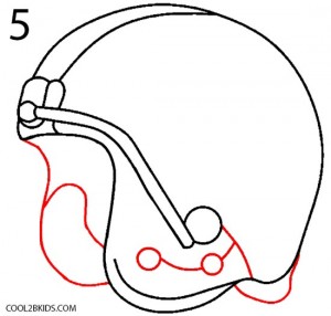 How to Draw a Football Helmet Step 5