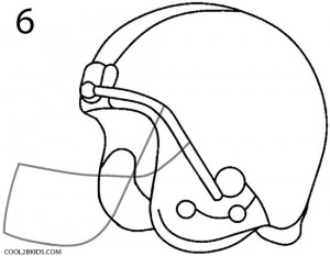 How to Draw a Football Helmet Step 6