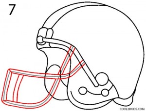 How to Draw a Football Helmet Step 7