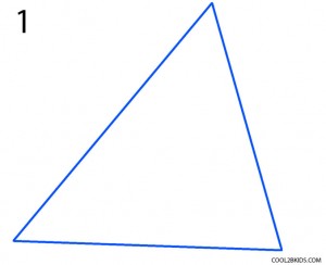 How to Draw a Pyramid Step 1