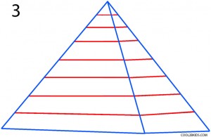 How to Draw a Pyramid Step 3